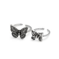 Zinc Alloy Ring Set, 2 pieces & fashion jewelry & for woman 