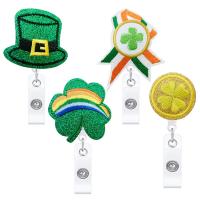 ABS Plastic Badge Holder, with Felt, Embroidery, portable & Unisex & retractable 