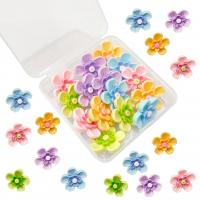 Resin Nail, Flower, 15 pieces & portable, mixed colors 