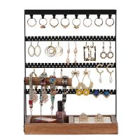 Multi Purpose Jewelry Display, Iron, with Wood, durable, black 