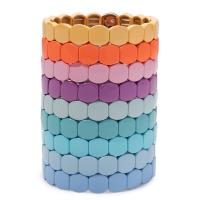 Fashion Zinc Alloy Bracelets, porcelain enamel & elastic & Unisex Approx 18 cm 