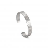 Stainless Steel Cuff Bangle, 304 Stainless Steel, Letter C, Vacuum Ion Plating, for woman 10mm, Inner Approx 61mm 