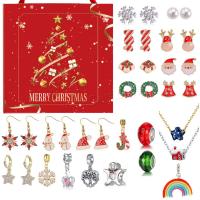 Children DIY String Beads Set, Zinc Alloy, plated, Christmas Design & enamel & with rhinestone Approx 19.7 Inch 