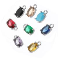 Cubic Zirconia Brass Pendants, silver color plated, fashion jewelry & DIY & with cubic zirconia 