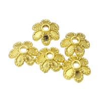 Латунный колпачок для бусин, Латунь, плакирован золотом, ювелирные изделия моды & DIY, Золотой отверстие:Приблизительно 0.5mm, продается PC