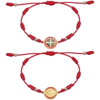 Fashion Jewelry Bracelet, Knot Cord, with Zinc Alloy, handmade, 2 pieces & Unisex & adjustable Approx 15-28 cm 