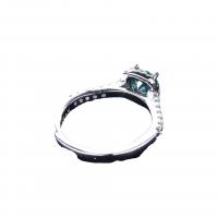 Латунное кольцо с стразами, Латунь, Геометрический узор, покрытый платиной, регулируемый & Женский & со стразами, 6.5mm, продается PC