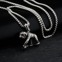 Titanium Steel Jewelry Necklace, Monkey, Unisex 