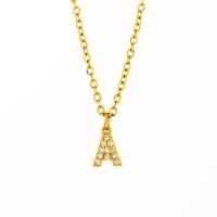 Stainless Steel Jewelry Necklace, 304 Stainless Steel, with 1.97inch extender chain, gold color plated, Adjustable & for woman & with rhinestone, golden Approx 15.75 Inch 