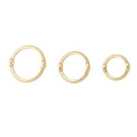 Связывания кольцо-латуни, Латунь, плакирован золотом, ювелирные изделия моды & DIY, Золотой, продается PC