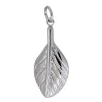 Stainless Steel Leaf Pendant, 316 Stainless Steel, DIY, original color Approx 4mm 