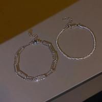 Fashion Zinc Alloy Bracelets, with 1.2inch extender chain, plated, Korean style & for woman Approx 7.5 Inch 