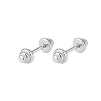 Sterling Silver Stud Earring, 925 Sterling Silver, platinum plated, fashion jewelry & for woman 