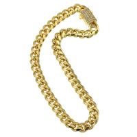 Cubic Zirconia Micro Pave Brass Bracelet, gold color plated, fashion jewelry & micro pave cubic zirconia, golden Inch 