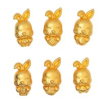 Tierische Messing Perlen, Hase, DIY & verschiedene Stile für Wahl, goldfarben, 14x7.4mm, verkauft von PC