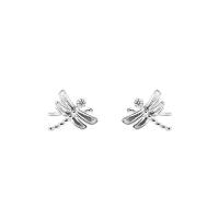 Cubic Zirconia Micro Pave Brass Earring, Dragonfly, fashion jewelry & micro pave cubic zirconia & for woman 