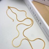 Brass Sweater Kette Halskette, Messing, vergoldet, Modeschmuck & unterschiedliche Länge der Wahl & für Frau, goldfarben, verkauft von PC