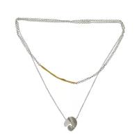 Brass Sweater Chain Necklace, plated, Double Layer & fashion jewelry & for woman Approx 71 cm 