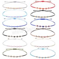 Bracelets Bijoux en verre, Seedbead, avec cristal, réglable & pour femme, plus de couleurs à choisir Environ 15-30 cm, Vendu par PC