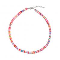 Fimo Schmuck Halskette, Polymer Ton, mit Verlängerungskettchen von 2inch, Bohemian-Stil & für Frau, keine, Länge:ca. 16.5 ZollInch, verkauft von PC