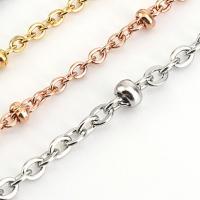 Stainless Steel Chain Necklace, 304 Stainless Steel, Vacuum Plating  & for woman 