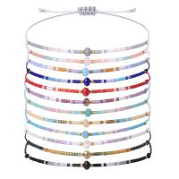 Bracelets Bijoux en verre, Seedbead, avec cristal, fait à la main, réglable & pour femme & facettes, plus de couleurs à choisir Environ 15-30 cm, Vendu par PC