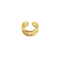 Brass Finger Ring, plated, fashion jewelry & adjustable & for woman & hollow US Ring .5 