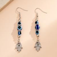 CCB Plastic Earring, Zinc Alloy, with Copper Coated Plastic & Acrylic, fashion jewelry & for woman, 12*75mm 