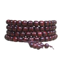 108 Mala Beads, Pterocarpus Santalinus, multilayer & folk style & Unisex 