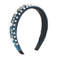 Hair Bands, Cloth, with Plastic Pearl, fashion jewelry & for woman & with rhinestone 30mm 