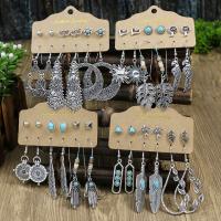 Fashion Zinc Alloy Jewelry Sets, plated, 6 pieces & fashion jewelry & for woman 