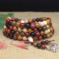 108 Mala Beads, Multi - gemstone, with Sandalwood, folk style & Unisex 