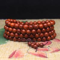 108 Mala Beads, Padauk, with Pau Rosa, folk style & Unisex 