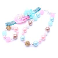 Acrylic Children Jewelry Sets, with 3.93inch extender chain, Girl & fashion jewelry 100*60mm,16mm,20mm,12mm Approx 14.17 Inch 