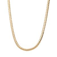 Brass Chain Necklace, gold color plated & for woman 