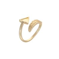 Brass Finger Ring, gold color plated, DIY 5.3-9.6mm 