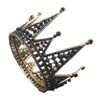 Braut Diademe, Zinklegierung, mit Kunststoff Perlen, plattiert, Modeschmuck & für Frau & mit Strass, 98x85mm, verkauft von PC