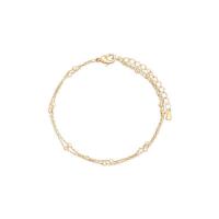 Fashion Zinc Alloy Bracelets, with Brass, with 1.57inch extender chain, plated, Double Layer & fashion jewelry & for woman Approx 5.51 Inch 