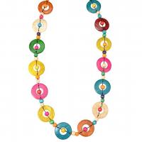 Schmuck Perlen Halskette, Kokosrinde, Modeschmuck & unisex, gemischte Farben, Länge:ca. 28.35 ZollInch, verkauft von PC