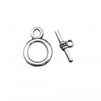 Zinc Alloy Toggle Clasp, Donut, antique silver color plated, vintage & DIY, silver color, Approx [