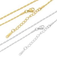 Stainless Steel Oval Chain, 304 Stainless Steel, with 1.97inch extender chain, plated, fashion jewelry & DIY & for woman 1.4mm Approx 17.72 Inch 