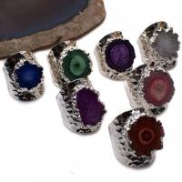 Agate Zinc Alloy Pendants, with Agate, silver color plated, fashion jewelry & Unisex 20-30mm 