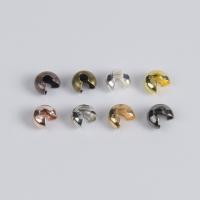 Couverture de perle de sertir laiton, Placage, DIY & normes différentes pour le choix, plus de couleurs à choisir Vendu par sac
