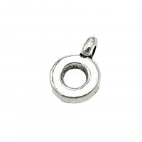 Zinc Alloy Bail Beads, Donut, antique silver color plated, DIY Approx 1.5mm, Approx [
