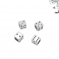 Zinc Alloy Large Hole Beads, Cube, antique silver color plated, DIY Approx 5mm, Approx [