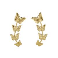 Iron Stud Earring, Butterfly, plated, fashion jewelry & for woman 