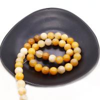 perles en Jade jaune, jaune de jade, Rond, DIY & normes différentes pour le choix, Jaune Environ 38 cm, Vendu par brin
