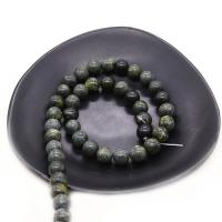 Perles en serpentine russe, Rond, DIY & normes différentes pour le choix, vert Environ 38 cm, Vendu par brin