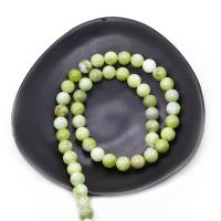 Jaspis Stein Perlen, Chinesisch+Jade, rund, DIY & verschiedene Größen vorhanden, grün, Länge:ca. 38 cm, verkauft von Strang