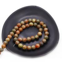 Unakit Perlen, Unakite, rund, DIY & verschiedene Größen vorhanden, gemischte Farben, Länge:ca. 38 cm, verkauft von Strang